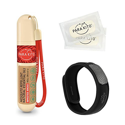 PARA'KITO Mosquito Repellent Bundle, 1 Mosquito Repellent Bracelet, 1 Roll-on Gel, Bug Repellent