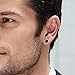 KRKC&CO Men Earrings Stud, Black Sterling Silver Earrings, Birthday Gift for Men, Iced Out Cz Onyx, Hypoallergenic, Stylish Hip Hop Jewerly, Fathers Day
