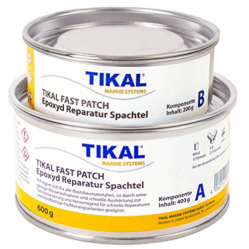Tikal Fast Patch/Epoxy Filler/Epoxy Filler | 600 g | For Above and Underwater Including Wood, Steel, Aluminium