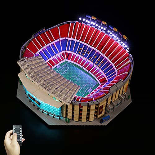 Led Light Kit for Lego Camp NOU â€“ FC Barcelona, Papilights Light Set Compatible with Lego 10284 Building Block Model (Only Lights,No Lego Model) (Remote Control Version)
