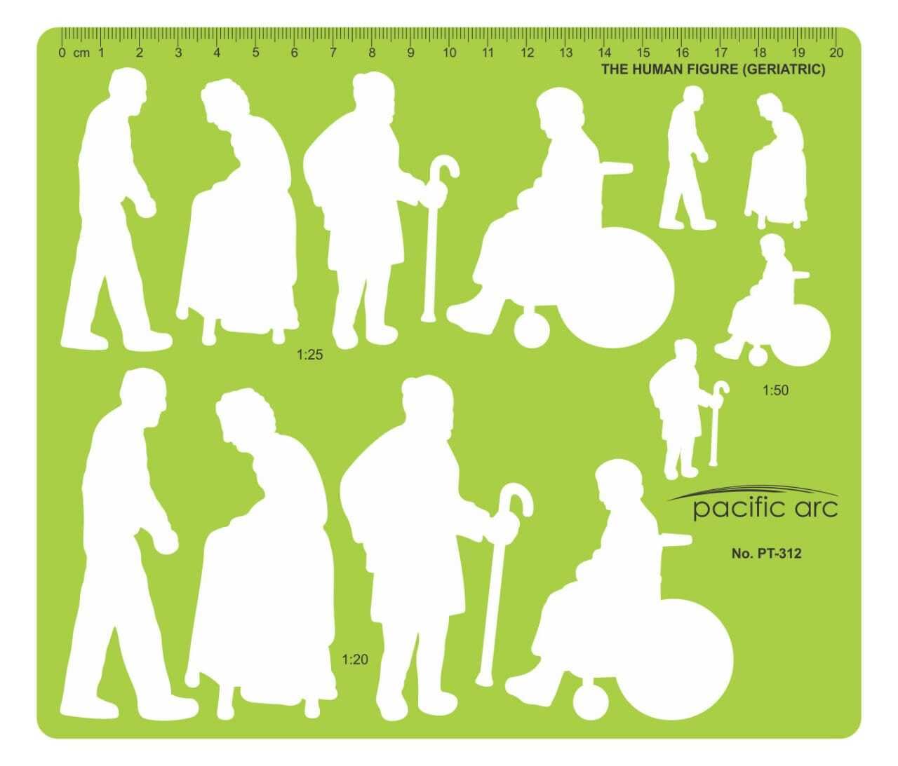 Pacific Arc Template: Human Figure (Geriatric) 1:20/1:25/1:50