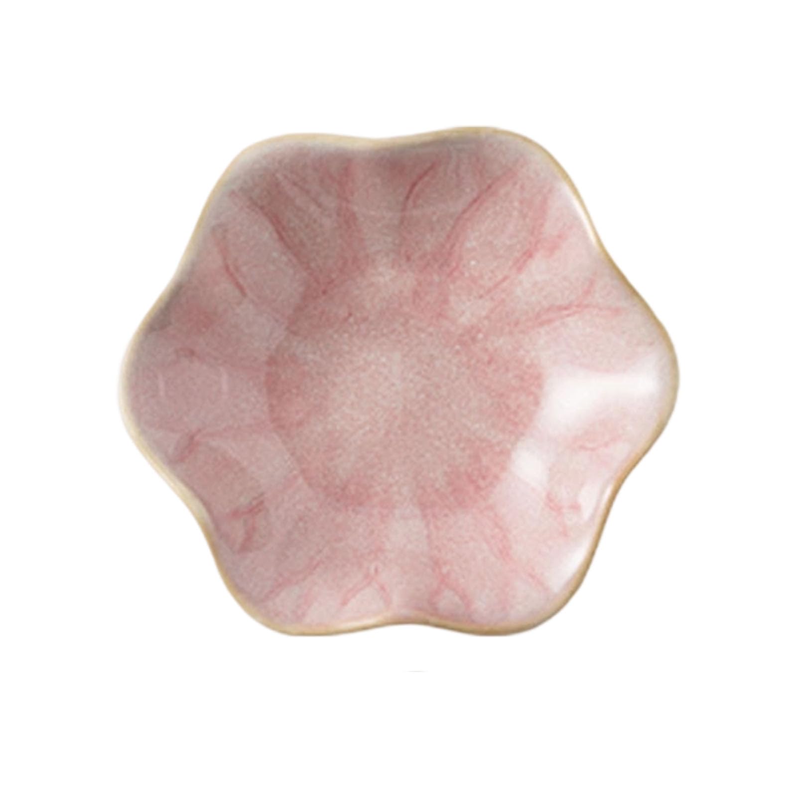 Decorative Trinket Tray, Petal Shaped Ceramic Catchall for Nightstand, Vanity or Desk, Small Storage for Jewelry Items Ceramic Trinket Tray Jewelry Vanity Catchall Tabletop Organizer Nightstand Desk