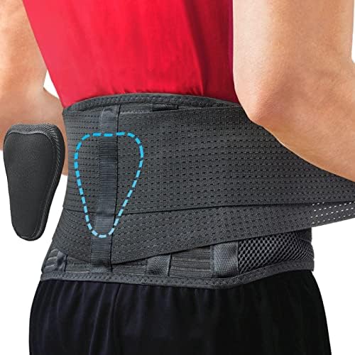 Sparthos Back Brace for Women & Men, Sciatica, Lower Back Pain - Black-XS