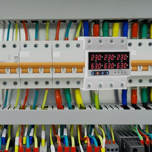 Protector trifásico ajustable sobre bajo voltaje relé 63A 5