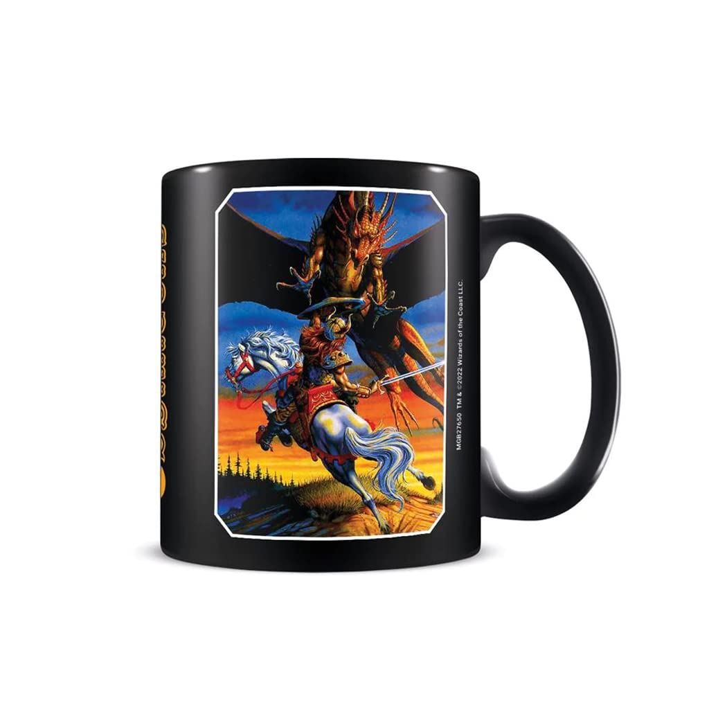 Pyramid International Dungeons and Dragons Mug (Dragon Slayer Design) 11oz Ceramic Black Mug, Coffee Mug & Dungeon and Dragons Gifts - Official Dungeon & Dragons Merchandise