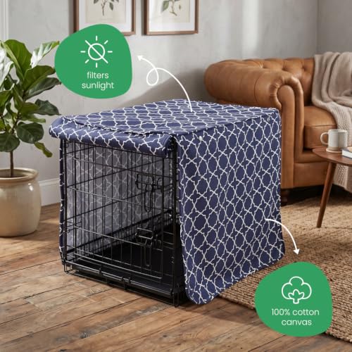 Molly Mutt Blue Dog Crate Cover, Non-Toxic & 100% Cotton, 36"x24"x27" by Molly Mutt - Used condition - Image 4