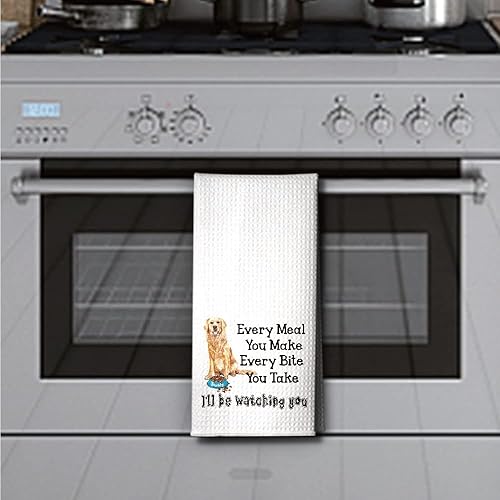 Miniatura 4 de Hafhue Every Meal You Make, Every Bite You Take Funny Golden Retriever toalla de cocina, regalos para mujeres, hermanas, amigas, mamá, tías, esposa,