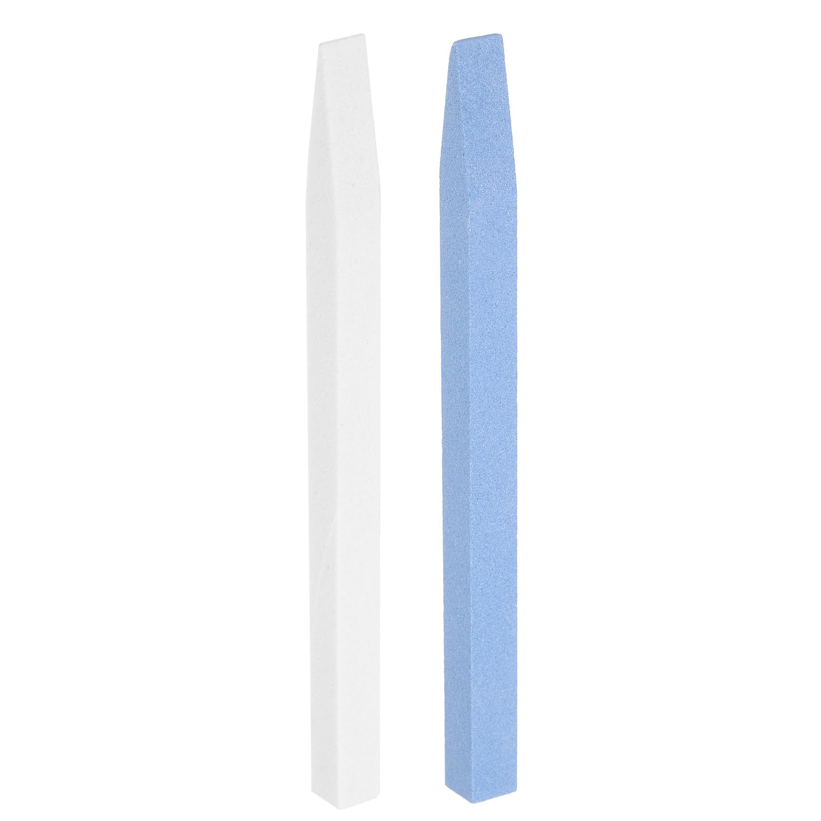 HARFINGTON 2pcs Pumice Stone Nail File, Pumice Nail Polishing Stick Cuticle Remover Pusher, Professional Quartz Stone Nail Filing Buffer Manicure Tool for Salon Nail Art Care, White,Blue