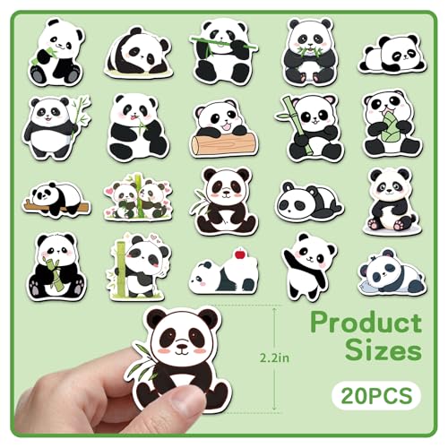 20 imanes decorativos para nevera con diseño de panda miniatura 3
