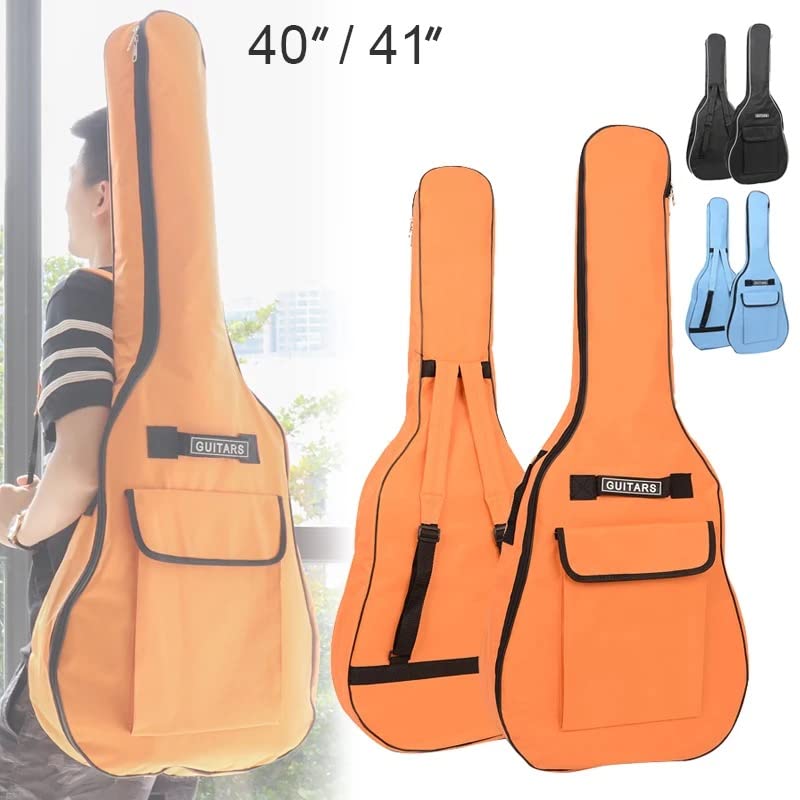 Housse rembourrée en tissu Oxford imperméable pour guitare classique 101,6/104,4 cm (orange)