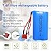 KBT 2PCS 7.4V 2000mAh Li-ion Rechargeable Battery Pack, T Plug Lithium-ion Batteries Fit for High Speed RC Cars and Most 1/10, 1/12, 1/16 Scale RC Cars Trucks with XH-3P Charging Cable
