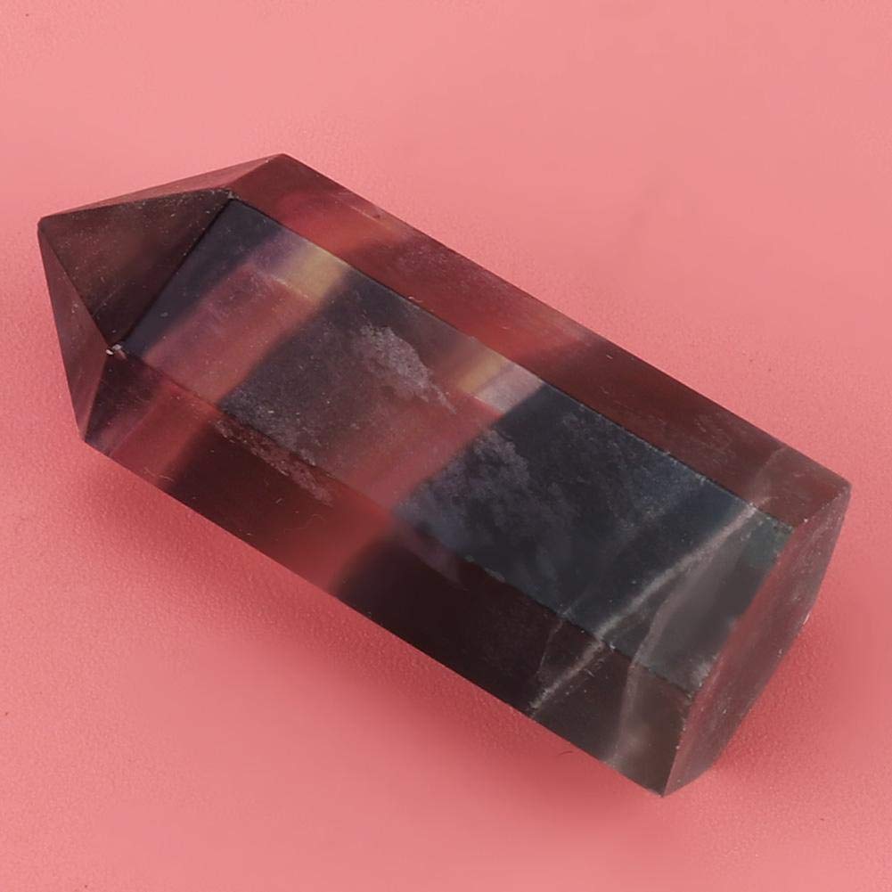 Best Wishes Hexagonal Wand Natural Fluorite Enhance Mental Strength Gemstone Specimen Display for Decoration Ornament Quartz Crystal Hexagonal Wand (35mm-40mm)