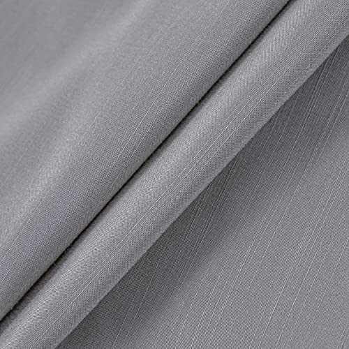 Biscaynebay Wrap Around Bed Skirts For Queen Beds 15 Inches Drop, Silver Grey Elastic Dust Ruffles Easy Fit Wrinkle & Fade Resistant Silky Luxurious Fabric Solid Machine Washable #TOP6