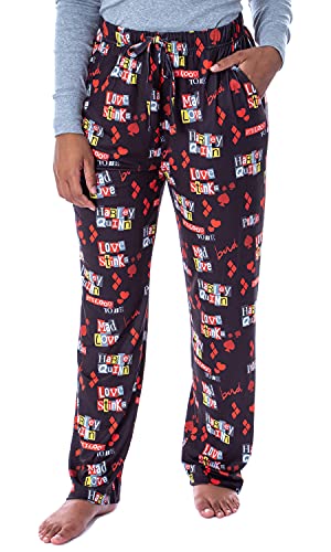 DC Comics Womens Harley Quinn Love Stinks Loungewear Pajama Pants (M)