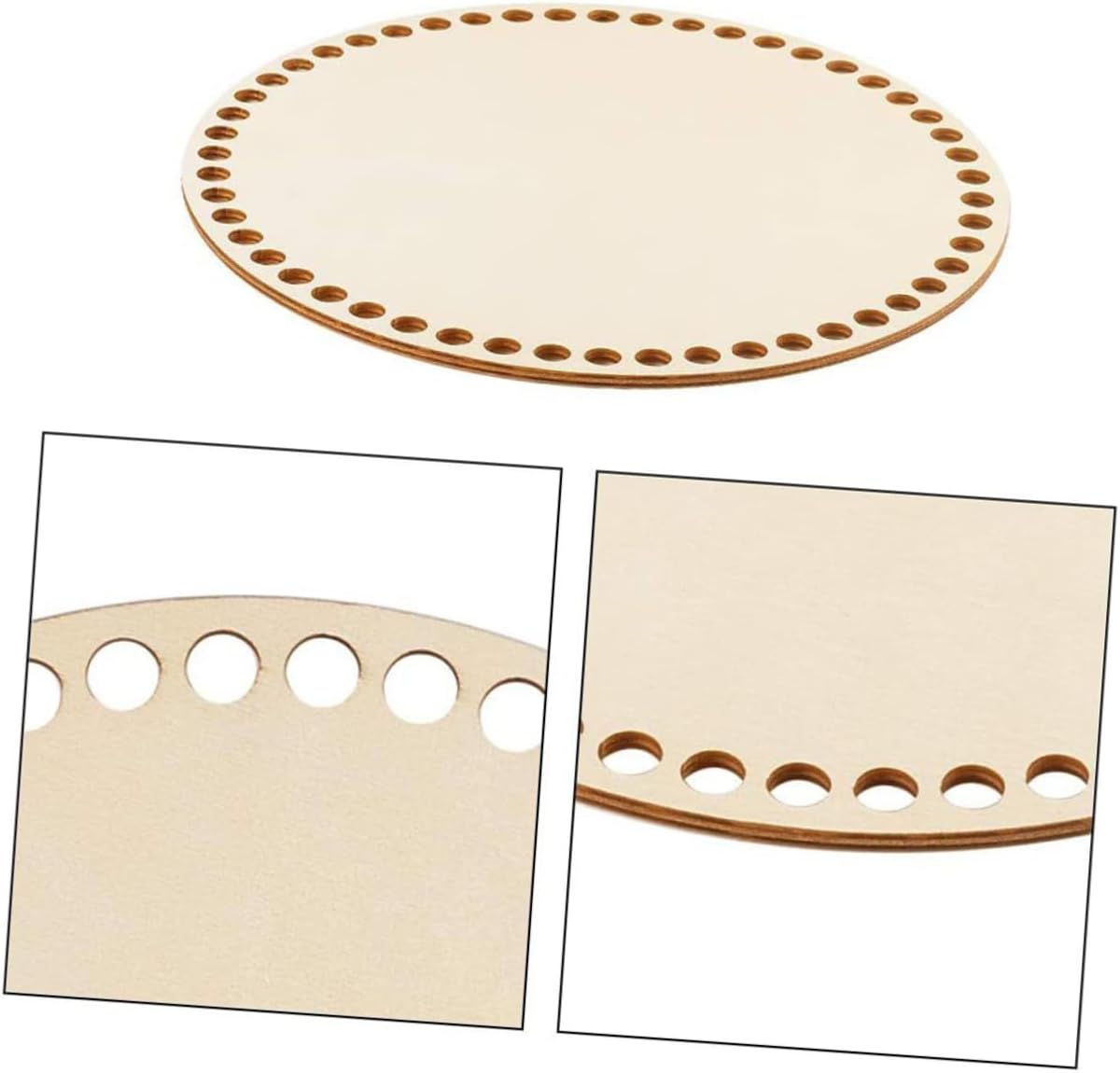 4pcs Wooden Crochet Bag Bottoms for Weaving Supplies Material for Bag Decoration and Craft Projects for Storage Baskets and Knitting Crafts