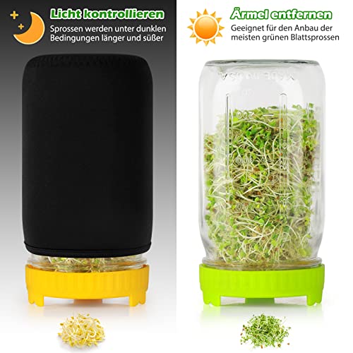 Kitmiido Keimglas Set für Sprossen und Keimgeräte