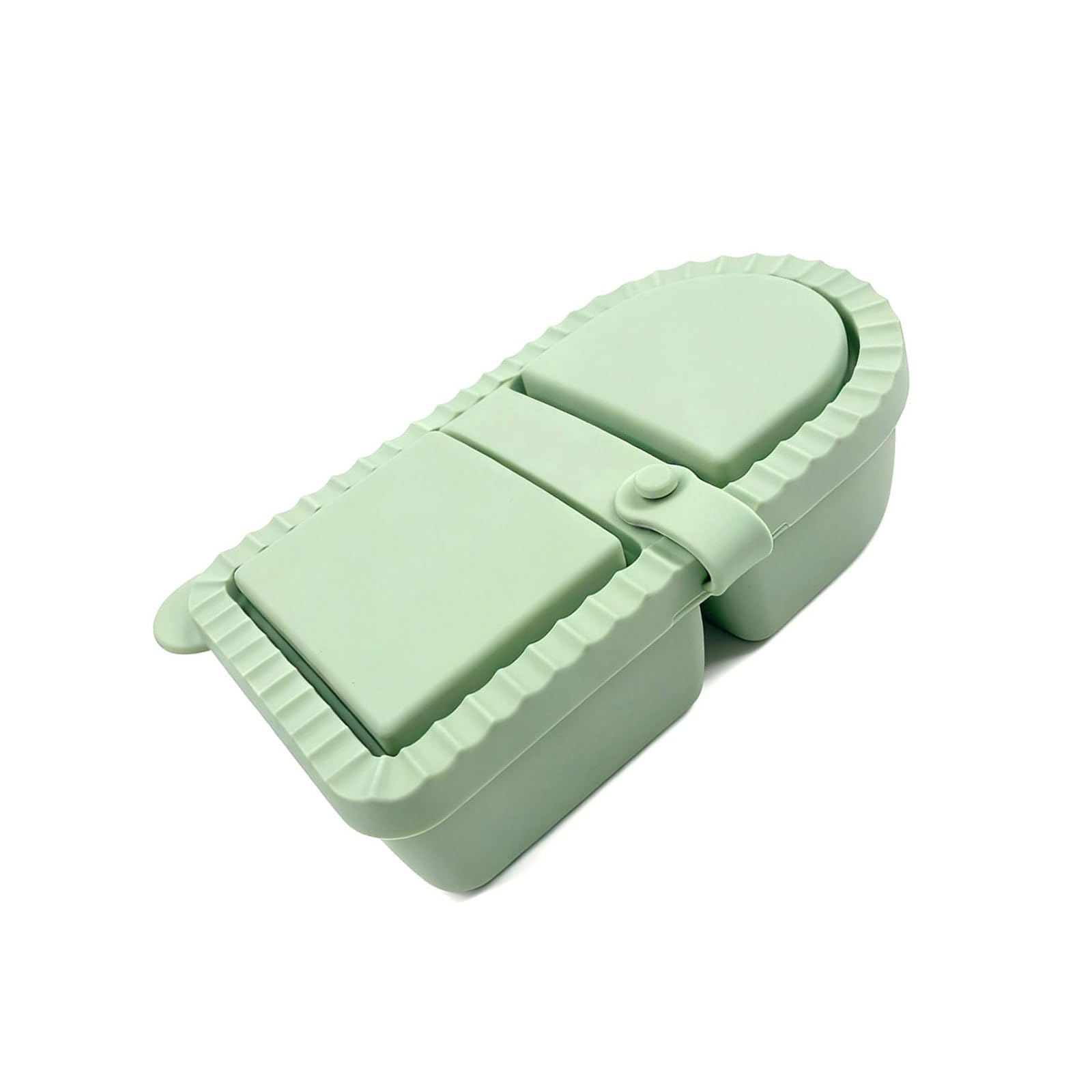 Buxuaaaa Compartment Snacks Container Silicone Food Safe Leak Proof Portable Microwave Dishwasher Safe Food Storage Box Silicone Snacks Box