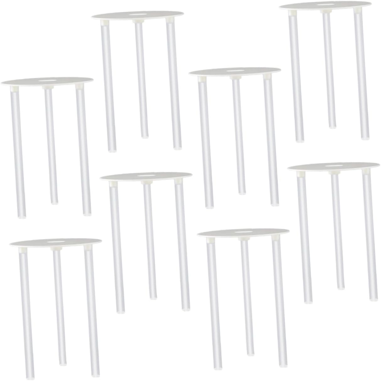 VALICLUD Cake Support Rods and Separator Plates 8 Set for Tiered Cakes
