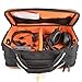 Flight Outfitters Lift XL Flight Bag, Durable Aviation 2-Headset Padded Pilot Bag, with Shoulder Strap, Lift XL (Black/Orange)