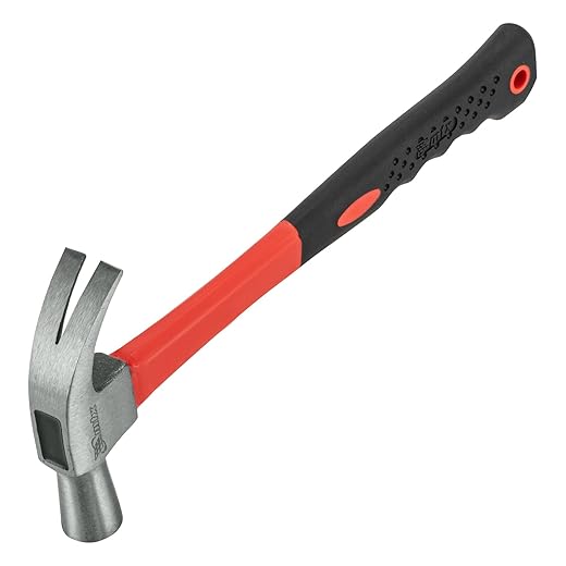 MTX Martelo de Unha 20 mm – Cabeça em Aço Carbono, Cabo de Fibra de Vidro com Revestimento Antiderrapante