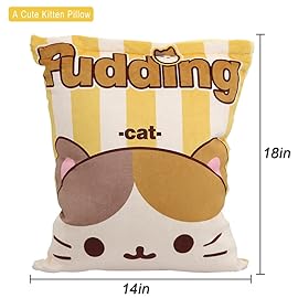 REFAHB Cute Plush Pillow Throw Pillow Removable Stuffed Animal Toys Creative Gifts for Girls (Kitten)