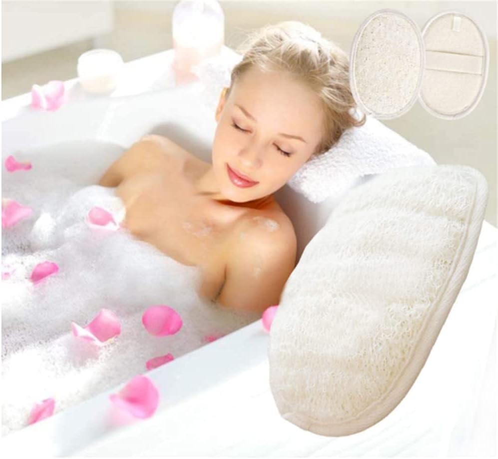 1 PCS Natural Loofah Bath Shower Sponge Body Scrubber Exfoliator Washing Pad Bathroom Accessories Lightweight 5 Useful Design : Beauty & Personal Care