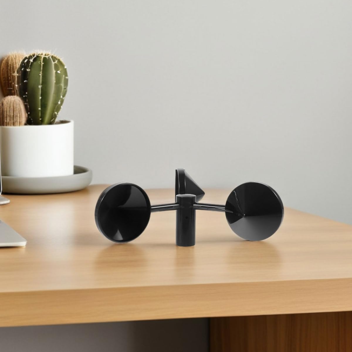 HOMSFOU Schalenanemometer tragbares Handanemometer 3 Stück-pack aus ABS für Präzise Windgeschwindigkeitsmessung für Außeneinsatz und Windkraftanlagen