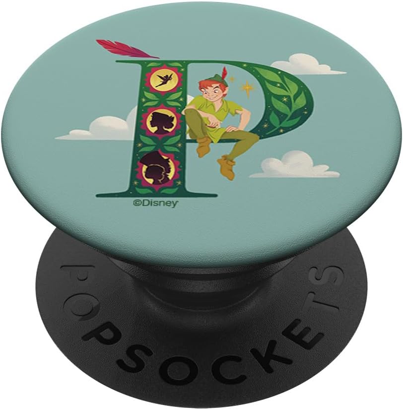 Disney Alphabet Monogram Letter P for Peter Pan PopSockets MagSafe PopGrip for iPhone