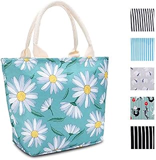 VARANO Lunch Bags for Women/Insulated Lunch Box Tote Bag for Women/Girls (Chrysanthemum)
