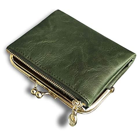 AOXONEL Compact Bifold Leather Wallet for Women Cover