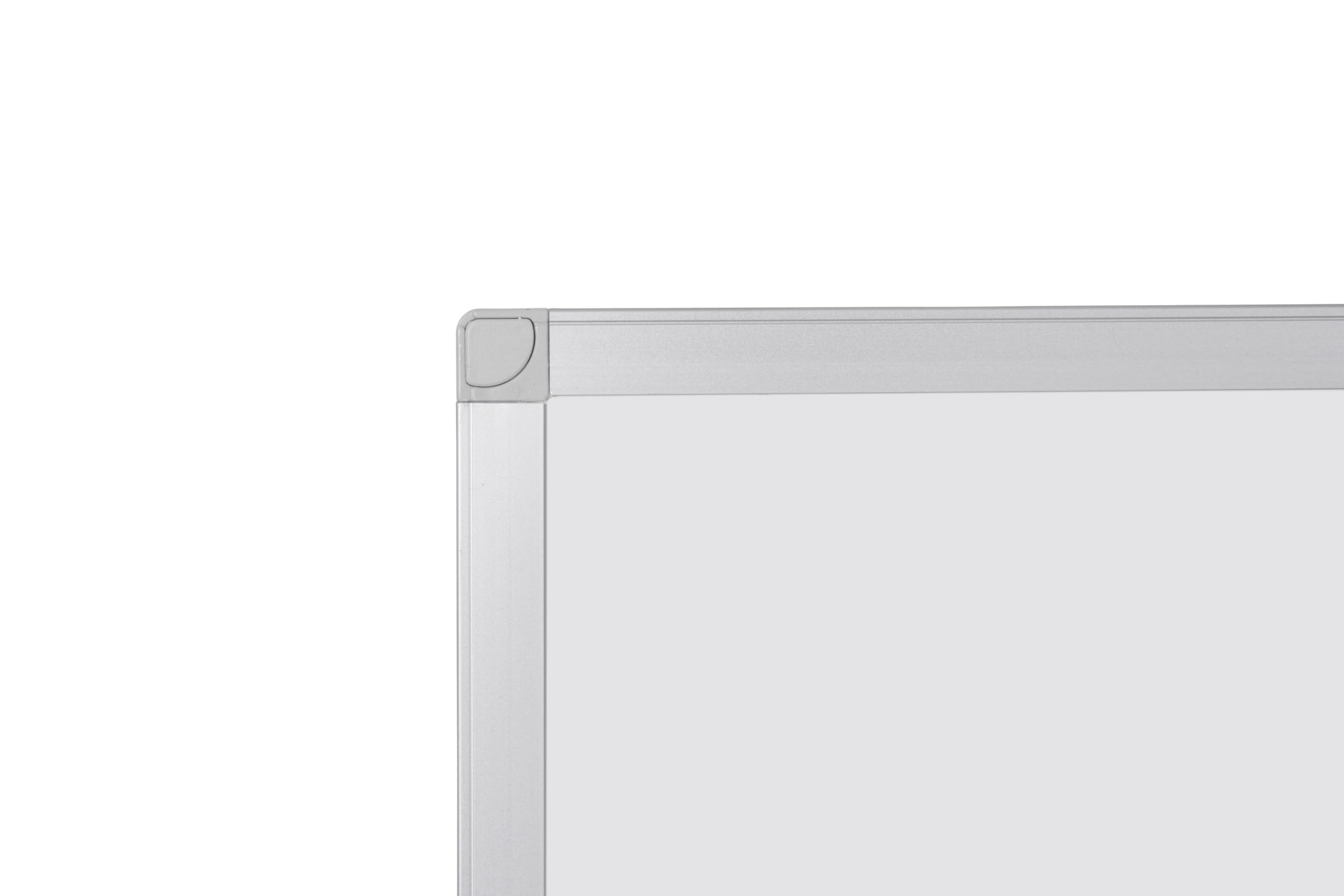 Bi-Joy Tableau Blanc Magnétique Gaya, Surface en acier laqué, avec cadre en aluminium (PACK 2 (105 x 75 cm))