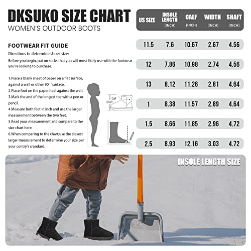 Dksuko Kid 'S Classic Waterproof Snow Boots Toddler Winter Boots(Grey Short Big Kid 1.5) #TOP5