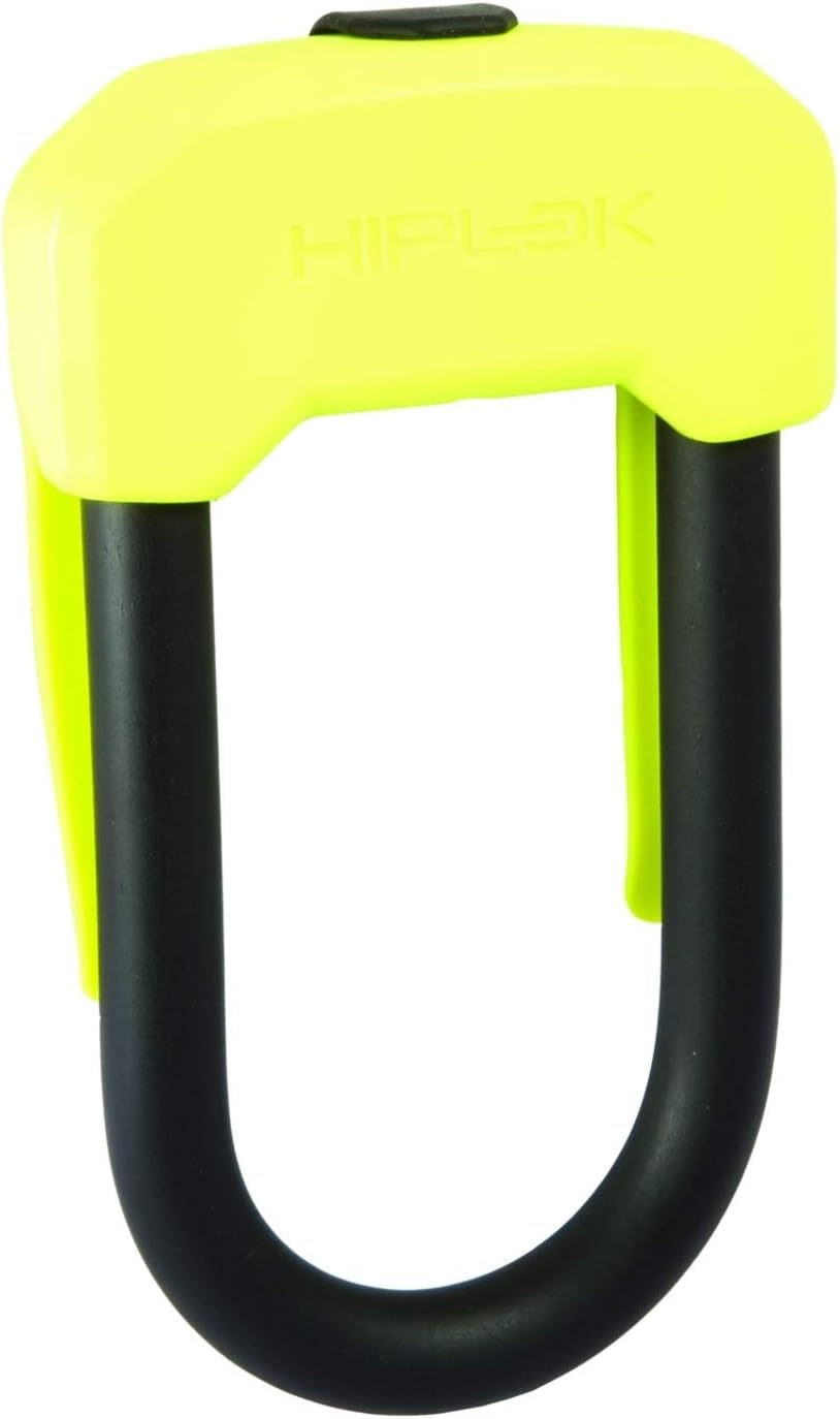 Hiplok D Bügelschloss Fahrrad Stahl Nylon Überzug 13mm Clip System Befestigung Silver Rated, HL-LOC-0033, Farbe gelbgrün