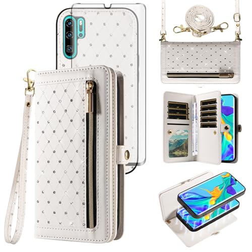 Coque Huawei P30 Pro portefeuille fermeture éclair magnétique