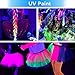 SANSI 2 Pack 5W LED Black Light Bulbs, A15 E26 Halloween Blacklight Bulbs for Glow in The Dark, 320-400nm, Purple Lamp Perfect for Halloween Decorations Christmas Party, Body Paint, Fluorescent Poster