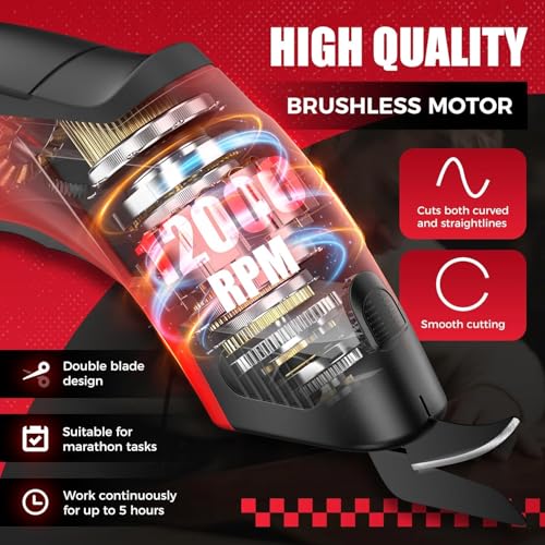 Image of BRONTIX Electric Scissor Cutting Machine 10000 RPM with 2 blades | 2000 Mah battery | Scissors Paper Cutter for Fabric Tailoring Accessories Heavy Duty Cutter Machine