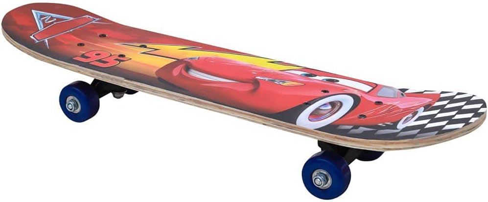 P PAYTAG® Kid's Wood Skating Board for Kids and Girls Beginners (Multicolor, 24 x 6 inch, Medium, 3-12 Years) (Colours May Be Vary from Images) (Ben 10) (McQueen)
