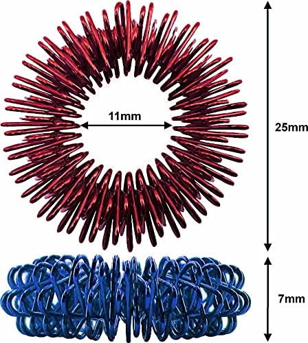 Sensory Rings (10 Piece), Metal Spiky Fidget Band, for Anxiety Stress Relief, Kids, Women, Men, Children - Image 4