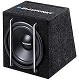 Subwoofer de 200mm Blaupunkt GTB 8200 A - Subwoofer para Coche (Activo, 75W, 30-200 Hz, RCA, MDF, 25 cm)