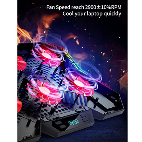 Base enfriadora para laptops de 12-17 pulgadas con 6 ventiladores miniatura 6
