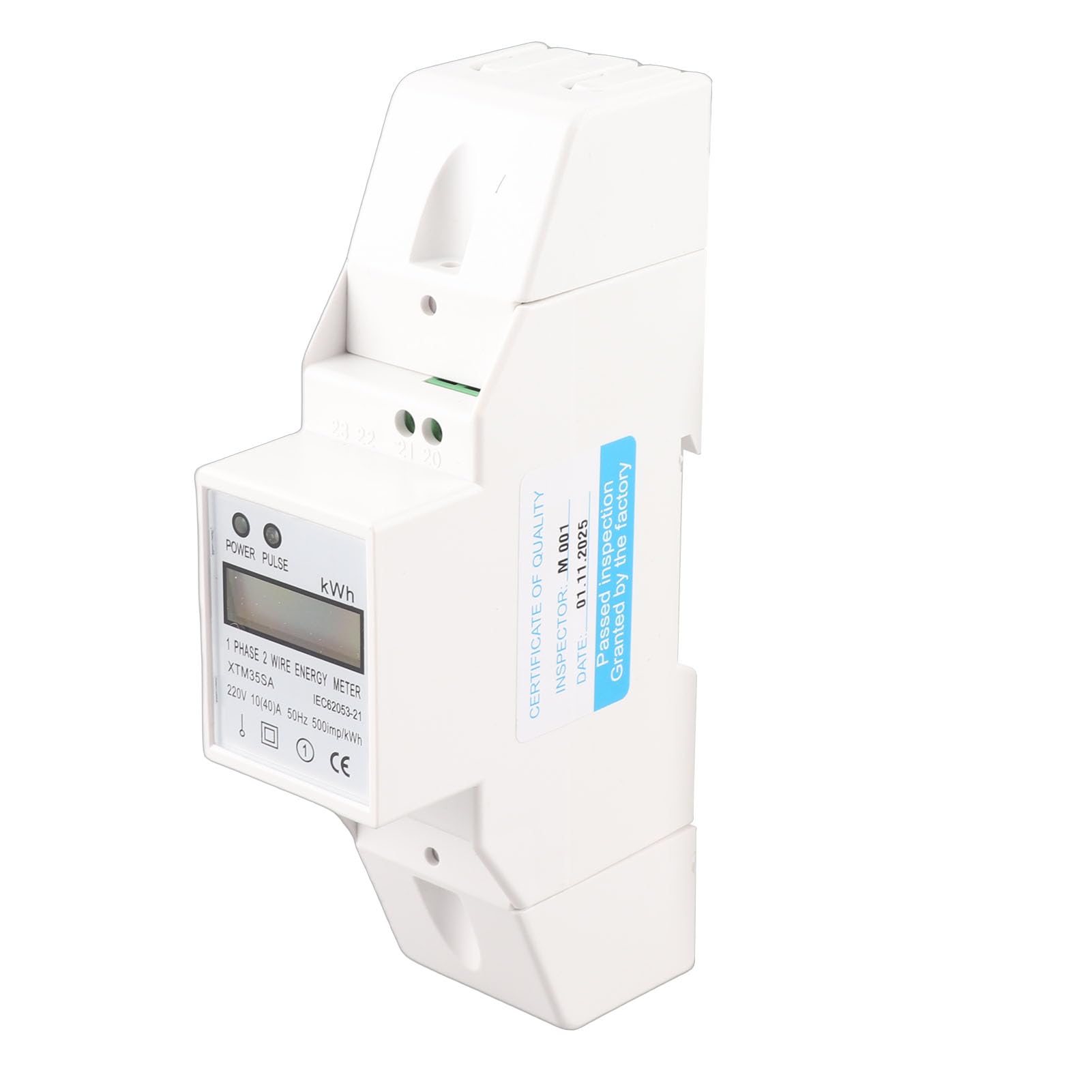 Fafeicy Watt Meter, 120 / 230 V AC 10-40 A din Rail Electric Meter, Digital LCD Single Phase Energy Meter, Electronic KWh Meter-image-22