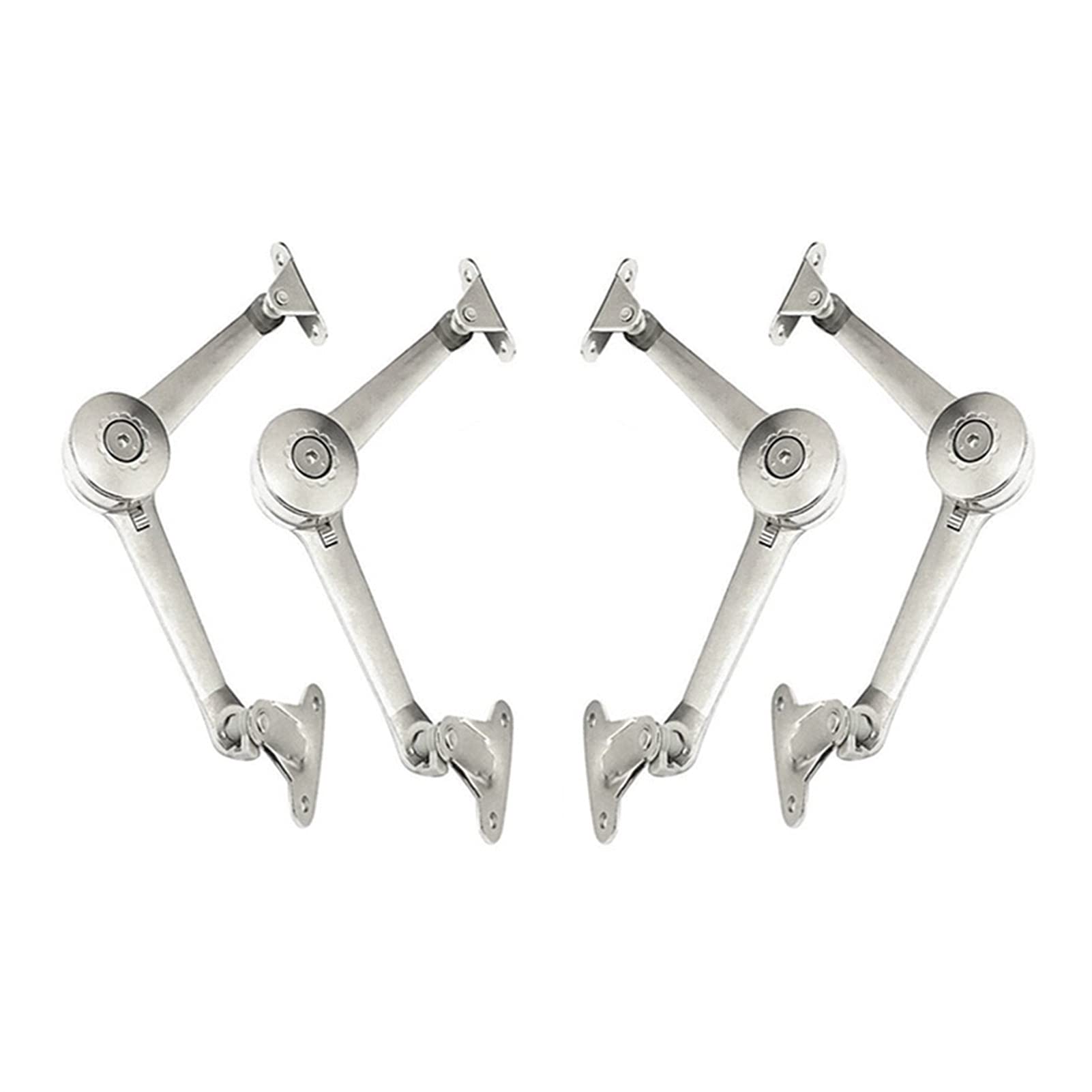 Shundeed One Color 4Pcs Satin Nickel Cover Support Hinges, Soft Closed Cabinet Door Hinges, Used For Cabinets, Closets, Etc.