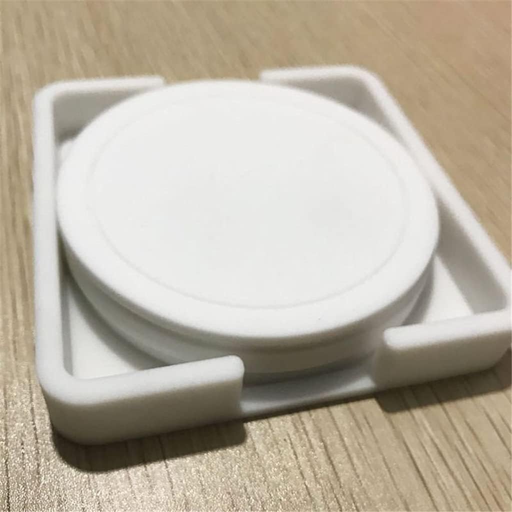 7pcs Non-Slip Table Coaster Set Heat Resistant Silicone Mat Drink Glass Coasters Kitchen Accessories Coffee Placemat(D)