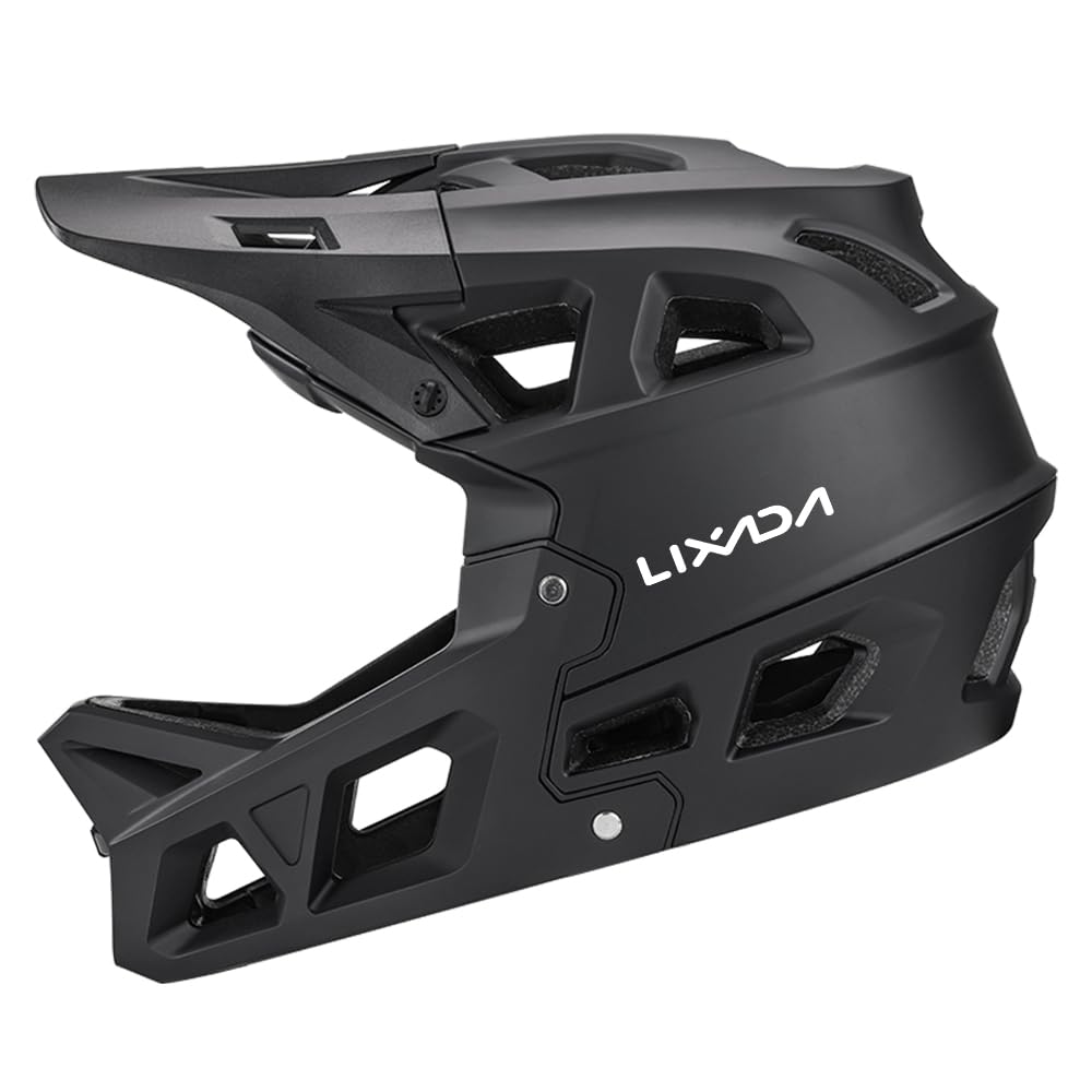 Lixada Vollgesichts-Mountainbike-Helm für Erwachsene, Fullface BMX Helme, Racing Downhill MTB-Helm für Mountainbike