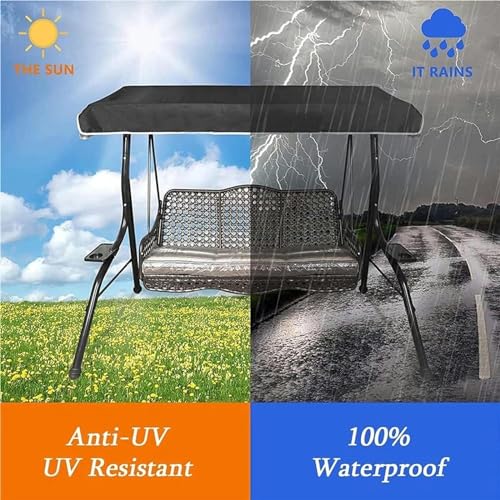 Toldo para columpio impermeable que soluciona roturas de lona en muebles de jardín 6