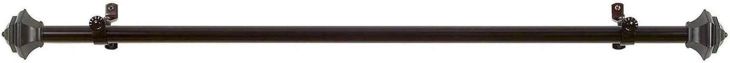 Decorative Window Curtain Rods with Finials, 48 to 86 Inches, 0.75 Diameter - Buono II, Jordan Series - Lightweight & Easy to Install, Adjusts Telescopically to Fit Any Window by Achim Home Decor : Home & Kitchen