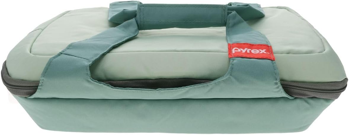 5-Quart Portable Sage Green Insulated Casserole Carrier for Hot or Cold Food