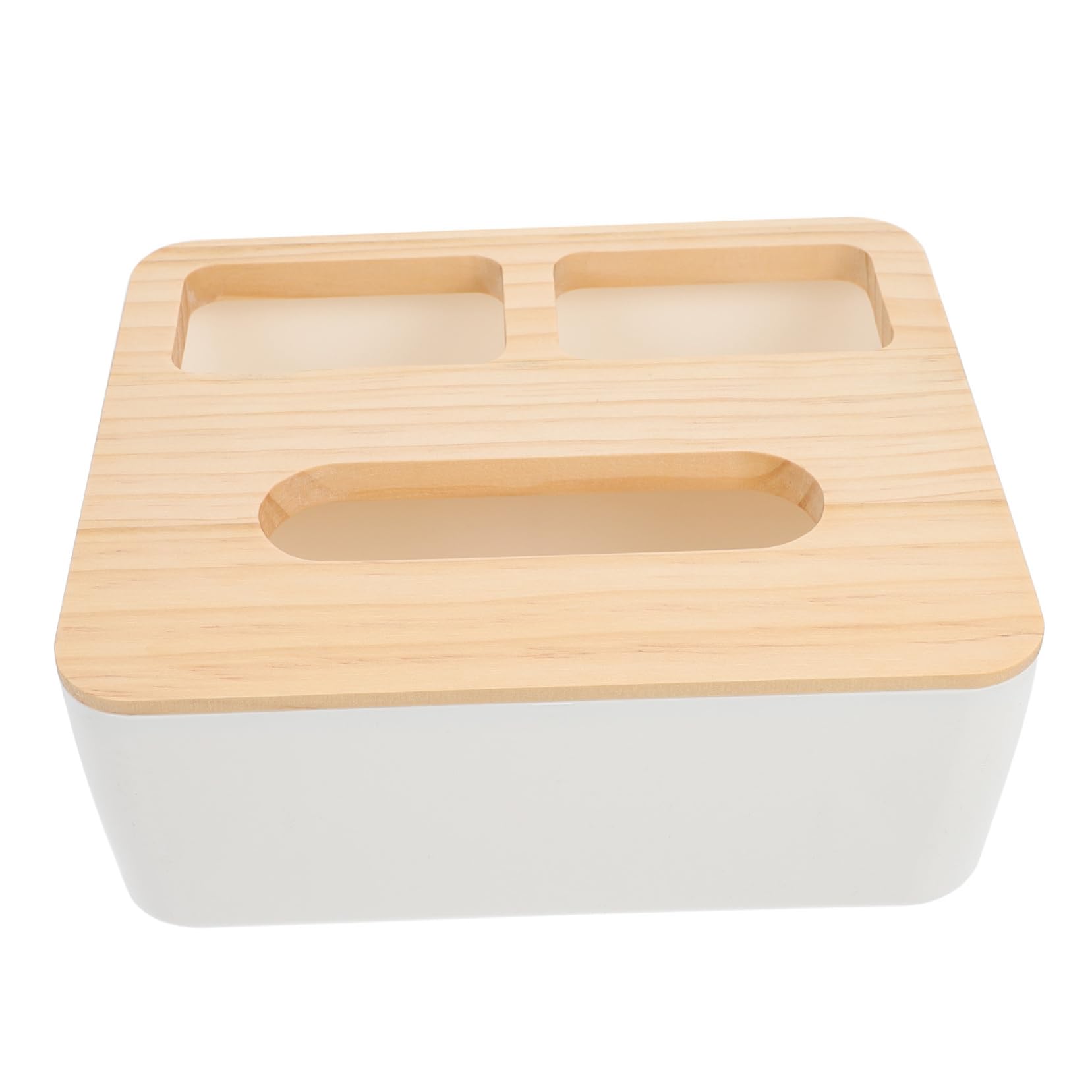 BRIGHTFUFU 1Pc Stylish Tissue Box Organizer for Desktop Multi Functional Storage Case for Napkins Office Supplies More for Home Office Restaurant Decor