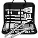 Kit Barbecue, 33 pcs Accessoires Barbecue, Set Barbecue, Malette Barbecue for Camping / Garden, Made of Stainless Steel, with Carrying Bag