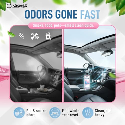 Image of Nanoskin Concentrated Air Freshener - BABY POWDER - Emits Fragrant Scent with Odor Eliminator into The Air to Freshen Interior | Adjustable Dilution up to 9:1 | For Automotive, Home, Office & More